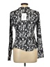 Polagram Floral Black Long Sleeve Blouse Size L - photo 2