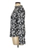 Polagram Floral Black Long Sleeve Blouse Size L - photo 5