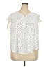 Torrid 100% Polyester Polka Dots Ivory Short Sleeve Blouse Size 2X Plus (2) - photo 1