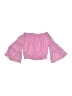 Peyton Bre 100% Polyester Pink 3/4 Sleeve Blouse Size 7 - photo 1