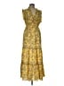 Max Studio Paisley Yellow Casual Dress Size L - photo 1