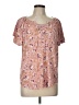 Chaps 100% Viscose Pink Short Sleeve Blouse Size L - photo 1