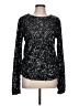 Gap 100% Polyester Black Long Sleeve Top Size L (tall) - photo 1