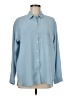 J.Jill 100% Polyester Solid Blue Long Sleeve Blouse Size M - photo 1