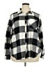 Maurices Checkered-gingham Black Long Sleeve Blouse Size 14 (0) - photo 1