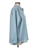 J.Jill 100% Polyester Solid Blue Long Sleeve Blouse Size M - photo 4