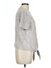 Madewell 100% Cotton Gray Knot-Front Sweater Tee Size L - photo 4