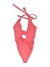 Assorted Brands Solid Pink One Piece Swimsuit Size S - photo 1