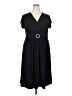 Periwinkle Solid Black Casual Dress Size 20W - photo 1