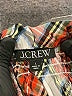 J.Crew 100% Cotton Argyle Red 3/4 Sleeve Blouse Size L - photo 7