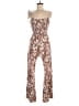 Pink Lily 100% Rayon Paisley Brown Jumpsuit Size M - photo 1