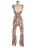Pink Lily 100% Rayon Paisley Brown Jumpsuit Size M - photo 2
