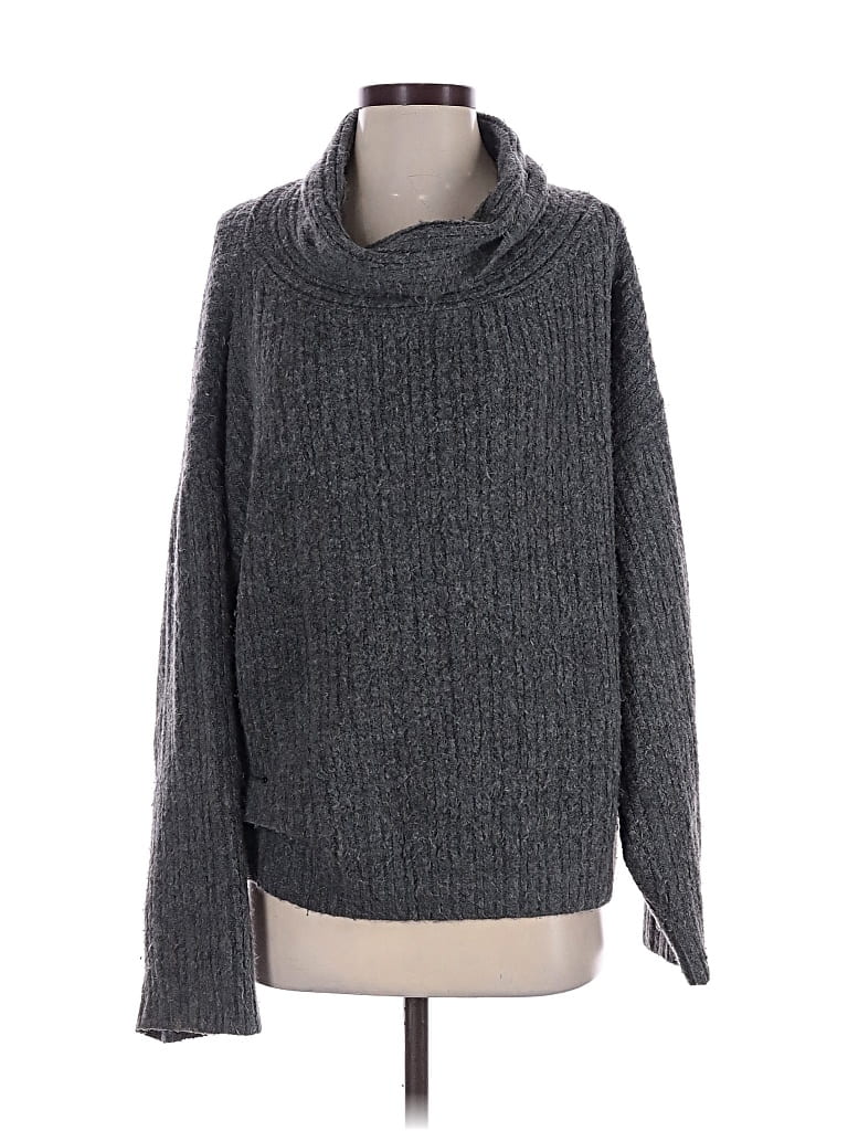 Pre-owned En Creme Turtleneck Sweater In Gray