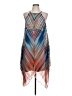 MSK 100% Polyester Graphic Blue Cocktail Dress Size 10 - photo 1