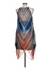 MSK 100% Polyester Graphic Blue Cocktail Dress Size 10 - photo 2