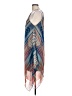 MSK 100% Polyester Graphic Blue Cocktail Dress Size 10 - photo 5
