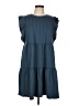 Unbranded Solid Blue Casual Dress Size XL - photo 1