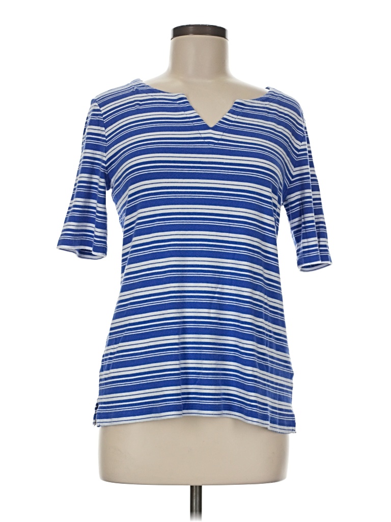 Pre-owned Talbots 3/4 Sleeve T-shirt In Blue