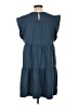 Unbranded Solid Blue Casual Dress Size XL - photo 2