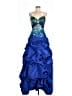 Jovani Blue Cocktail Dress Size 10 - photo 1
