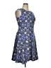 Talbots Outlet Print Blue Cocktail Dress Size 14 - photo 2