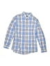 Vineyard Vines 100% Cotton Plaid Blue Long Sleeve Button-Down Shirt Size M (kids) - photo 1