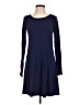 Express Outlet Solid Blue Casual Dress Size S - photo 1