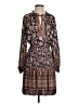 Current Air 100% Polyester Paisley Brown Casual Dress Size XS - photo 1