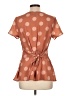 ModCloth 100% Polyester Orange Short Sleeve Blouse Size L - photo 2