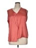 Doncaster Collection Orange Sleeveless Silk Top Size 16 - photo 1