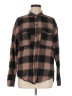 Hollister Plaid Brown Long Sleeve Button-Down Shirt Size M - photo 1
