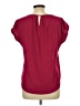 Pink Rose Burgundy Short Sleeve Blouse Size L - photo 2