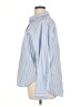 SPANX 100% Cotton Stripes Blue Long Sleeve Button-Down Shirt Size XL - photo 5