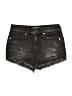 Express Jeans Black Denim Shorts Size 4 - photo 1