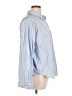 SPANX 100% Cotton Stripes Blue Long Sleeve Button-Down Shirt Size XL - photo 4