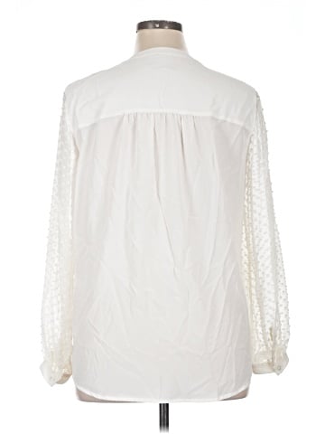 Rails Long Sleeve Silk Top (view 2)