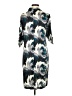 Express Design Studio Print Gray Casual Dress Size M - photo 2