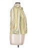 edward Stripes Yellow 3/4 Sleeve Button-Down Shirt Size XL - photo 4