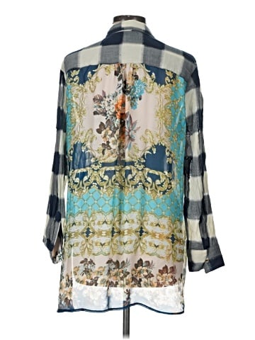Soft Surroundings 3/4 Sleeve Button-Down Shirt (view 2)