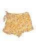 Willow & Root 100% Viscose Floral Yellow Shorts Size M - photo 2