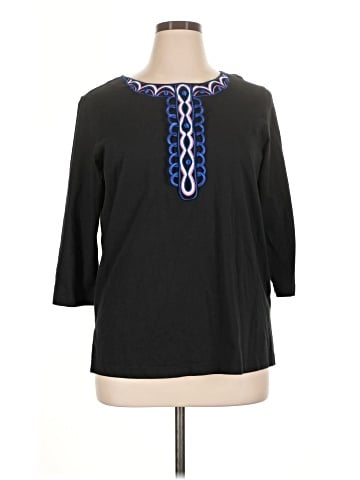 Bob Mackie 3/4 Sleeve Top (view 1)