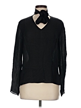 INC International Concepts Long Sleeve Silk Top (view 1)