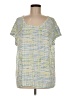 Gap 100% Rayon Green Short Sleeve Blouse Size L - photo 1