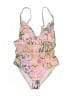 Assorted Brands Print Pink One Piece Swimsuit Size S - photo 1