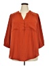 Torrid 100% Polyester Orange 3/4 Sleeve Blouse Size 2X Plus (2) - photo 1