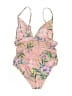 Assorted Brands Print Pink One Piece Swimsuit Size S - photo 2