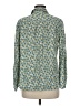 Max Studio 100% Rayon Print Green Long Sleeve Button-Down Shirt Size M - photo 2