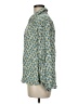 Max Studio 100% Rayon Print Green Long Sleeve Button-Down Shirt Size M - photo 5