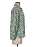 Max Studio 100% Rayon Print Green Long Sleeve Button-Down Shirt Size M - photo 4