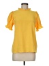 Les Amis 100% Polyester Yellow Short Sleeve Top Size M - photo 1